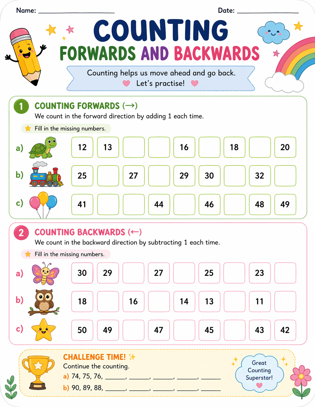 Counting Worksheet